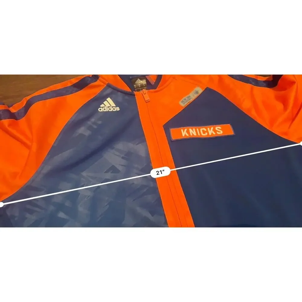 Rare 2013 Men's New York Knicks Adidas On Court Warm Up Performance Jacket Sz M
